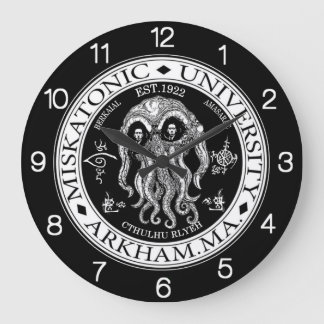 Miskatonic University CTHULHU HP LOVECRAFT CLOCK Große Wanduhr