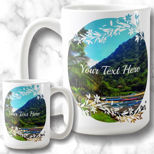Mismaloya-Boote am Fluss 0350 Kaffeetasse (Von Creator hochgeladen)