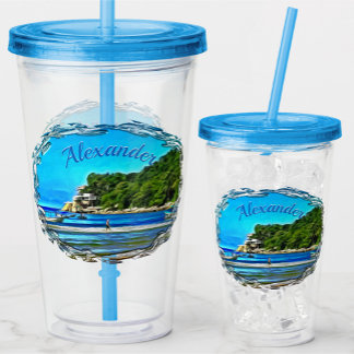 Mismaloya Fischerboote 0346 Acryltrinkbecher
