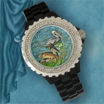Mismaloya Pelicans 0329 Armbanduhr<br><div class="desc">Malerei "Mismaloya Pelicans 0329" Sammlung Personalisieren Sie auf der Produktseite oder klicken Sie auf "Anpassen" Taste für weitere Designoptionen. Das Design entstand aus meiner Malerei "Mismaloya Pelicans 0329", in der ein paar Pelikane auf dem Mismaloya River südlich von Puerto Vallarta, Mexiko, gefangen genommen wurden. Matching Produkte sind in dieser Sammlung...</div>