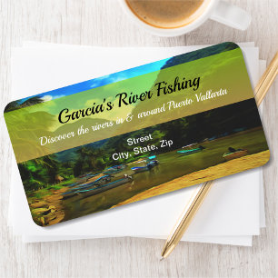 Mismaloya River Fishing Boats 0344 Anschrift Adressaufkleber