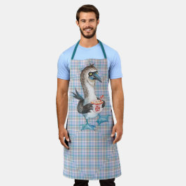 Mismatch Blue Pink Lila Kariert Cheekin Pinguin Schürze