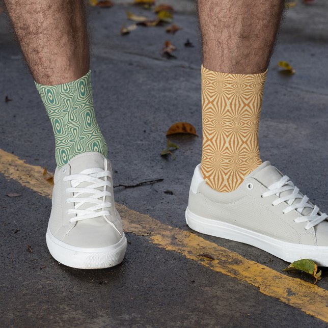 Mismatch Pattern 80er Psychedelic Socken (Von Creator hochgeladen)