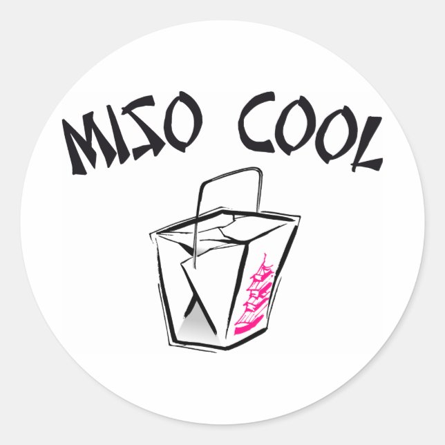 Miso Cool Runder Aufkleber (Vorderseite)