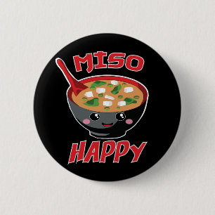 Miso Happy Funny Food Kawaii Button