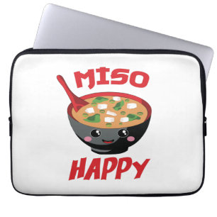 Miso Happy Funny Food Kawaii Laptopschutzhülle