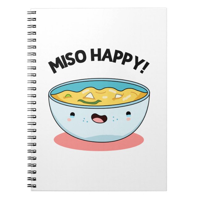 Miso Happy Funny Soup Pun Notizblock (Vorderseite)