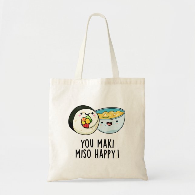 Miso Happy Funny Soup Pun Tragetasche (Vorne)