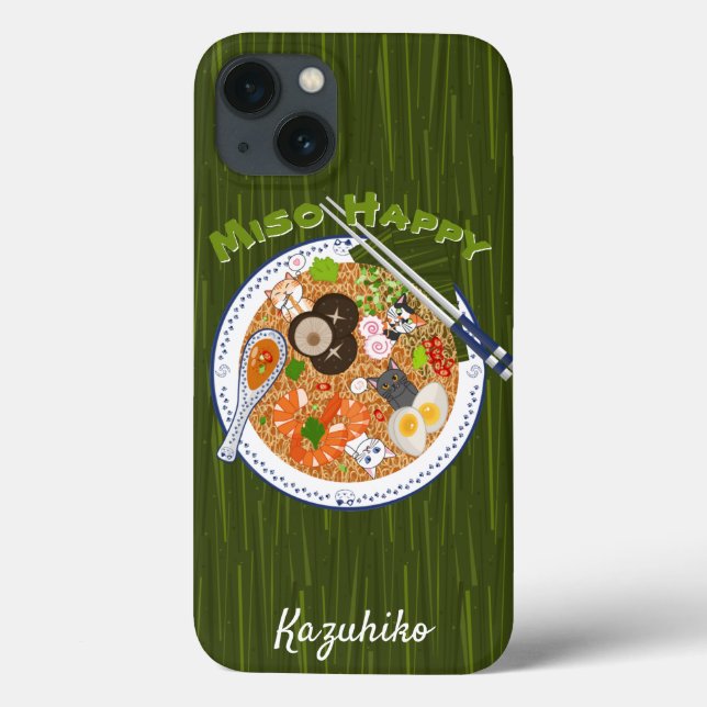 Miso Happy - Kawaii Ramen Cats Case-Mate iPhone Hülle (Rückseite)