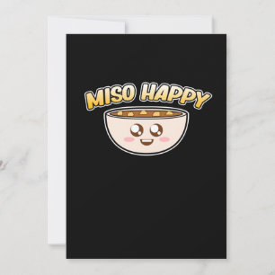 Miso Happy Ramen Anime Kawaii Ramen Noodles Lover Einladung
