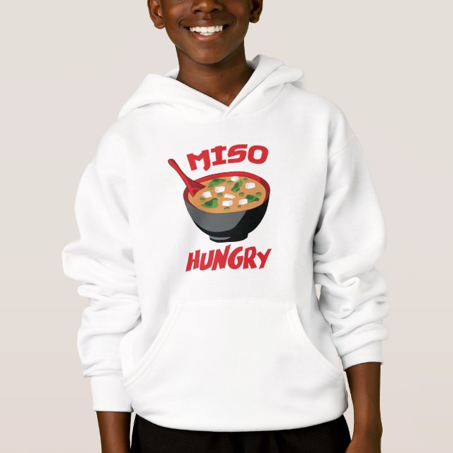 Miso Hungry Funny Food Kawaii Hoodie (Vorderseite)