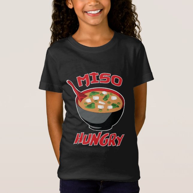 Miso Hungry Funny Food Kawaii T-Shirt (Vorderseite)