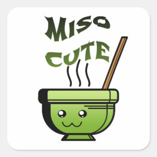 Miso Niedlich Quadratischer Aufkleber