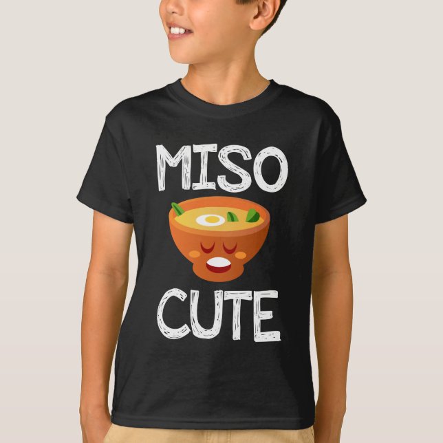 Miso-niedliche Sushi-Suppe Kawaii T-Shirt (Vorderseite)
