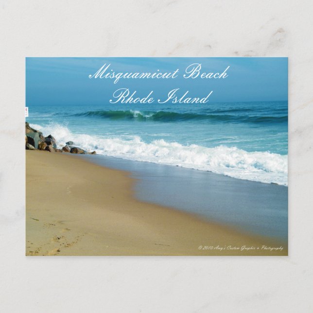 Misquamicut Beach Rhode Island Postcard Postkarte (Vorderseite)