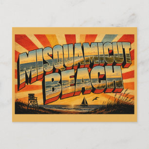 Misquamicut Beach RI Atlantischer Ozean Küstenkuns Postkarte