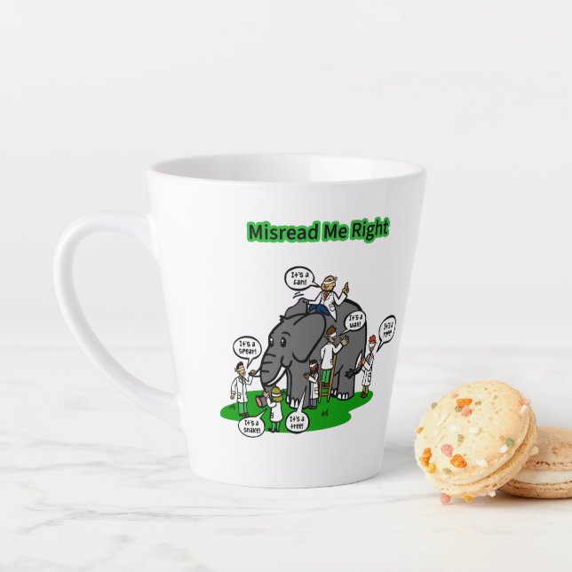 “Misread Me Right” POV sarcasm design Milchtasse (Beispiel)