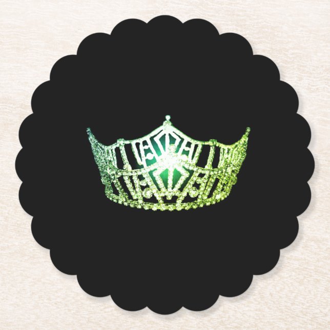Miss America Apple Crown Sclpd Paper Untersetzer (Vorderseite)