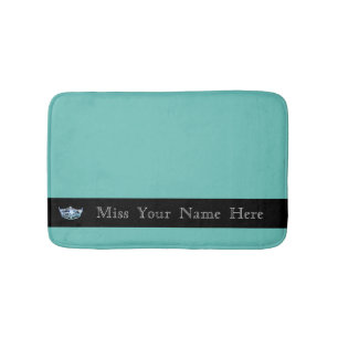 Miss America Aqua Crown Bath Mat Badematte
