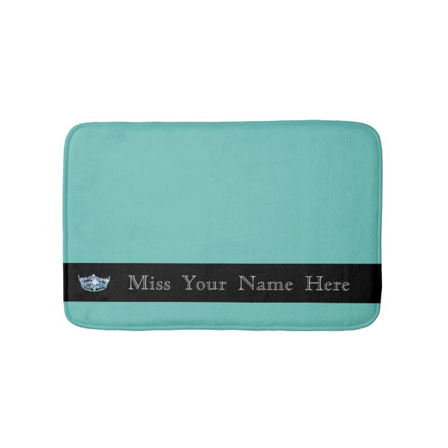 Miss America Aqua Crown Bath Mat Badematte (Vorderseite)