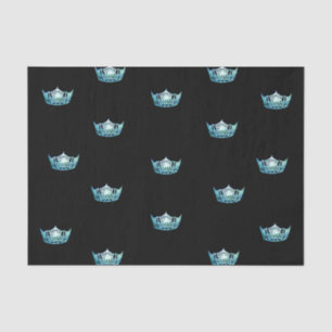 Miss America Aqua Crown Tissue Paper Seidenpapier
