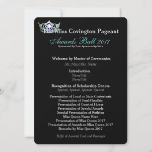 Miss America Aquamarin Crown Awards Ball Programmk
