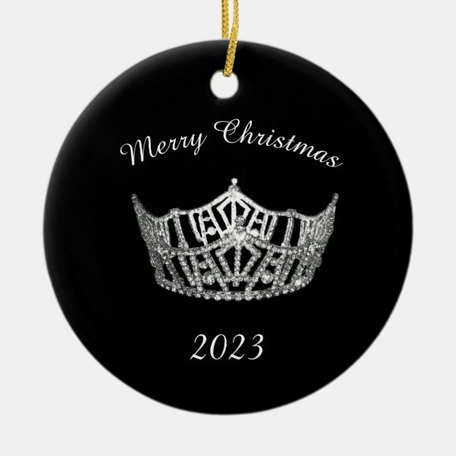 Miss America Art Custom Circle Ornament (Vorne)