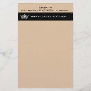 Miss America Art Custom Stationspapier Briefpapier