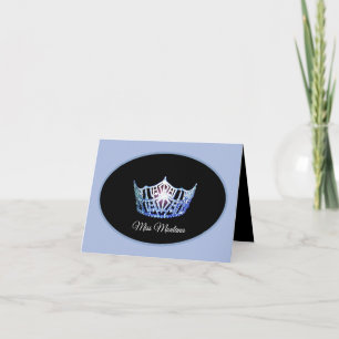 Miss America Blue Crown danke Ihnen Card-Blue