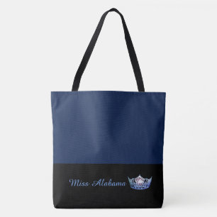 Miss America Blue Crown Tote Bag Große Marine