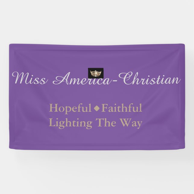 Miss America Christlicher Typ Custom Banner (Horizontal)