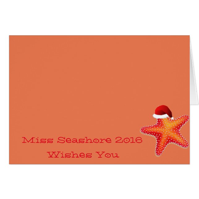 Miss America Christmas Card Starfish Individuelle  (Vorderseite (Horizontal))