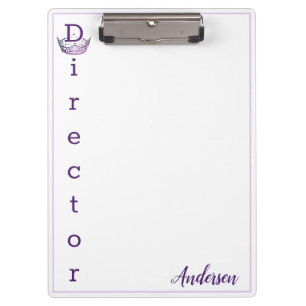 Miss America Crown Clipboard Director Klemmbrett