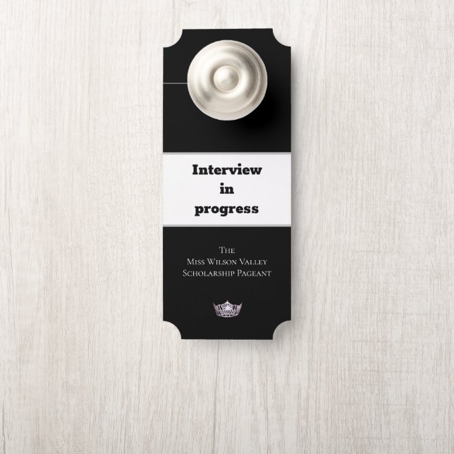 Miss America Crown Door Hanger Interview in Paris Türanhänger (Auf Knauf)