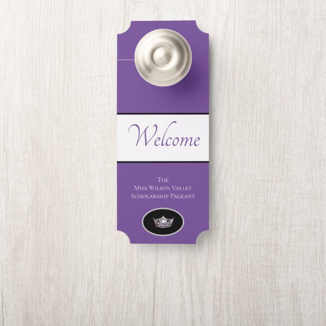 Miss America Crown Door Hanger Willkommen Individu Türanhänger (Auf Knauf)