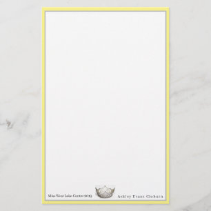 Miss America Crown & Individuelle Name Stationery Briefpapier