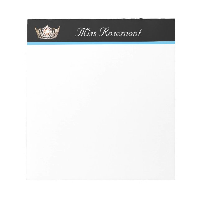 Miss America Crown Notepad Notizblock (Vorderseite)
