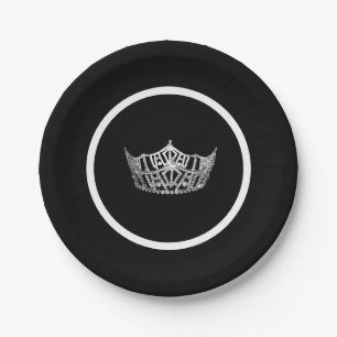 Miss America Crown Pageant Party Paper Plate Pappteller