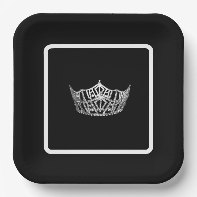Miss America Crown Pageant Party Paper Plate Pappteller (Vorderseite)