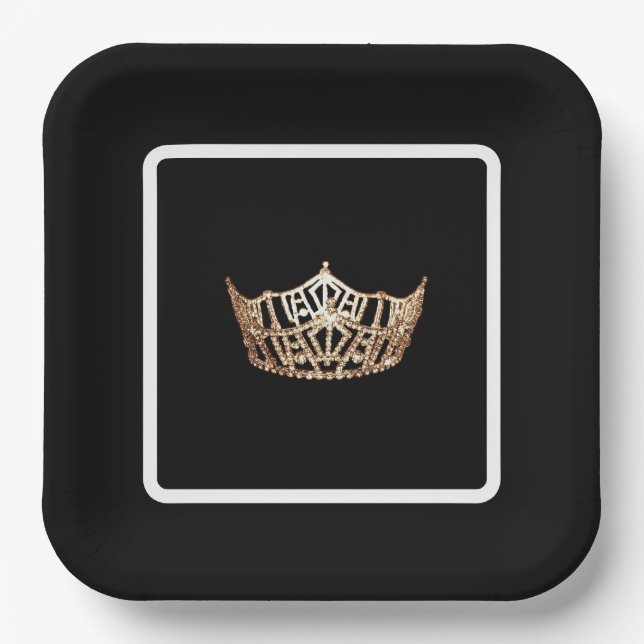 Miss America Crown Pageant Party Paper Plate Pappteller (Vorderseite)