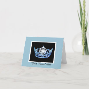 Miss America Custom Crown Danke-Card Dankeskarte
