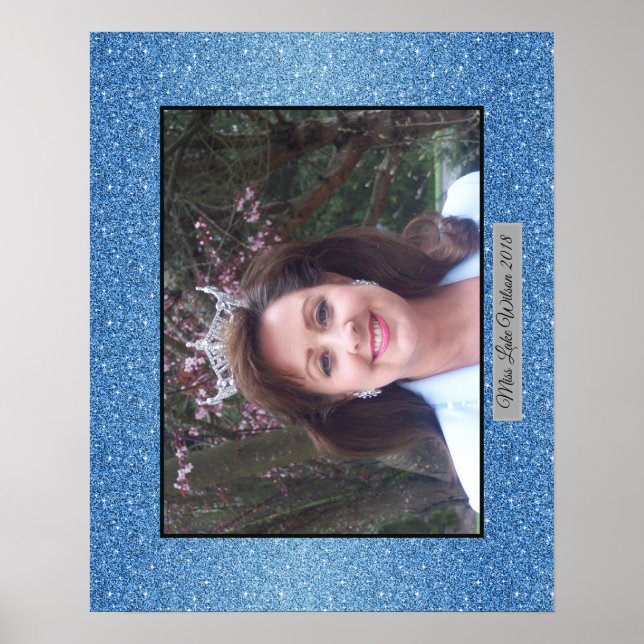 Miss America Custom Glitzer Poster Portrait (Vorne)