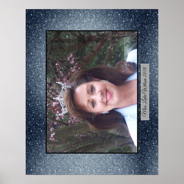 Miss America Custom Glitzer Poster Portrait (Vorne)