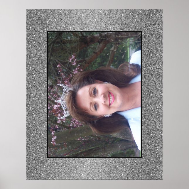 Miss America Custom Glitzer Poster Portrait (Vorne)