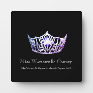 Miss America Fliederkrone Titelhalter Plakette Fotoplatte
