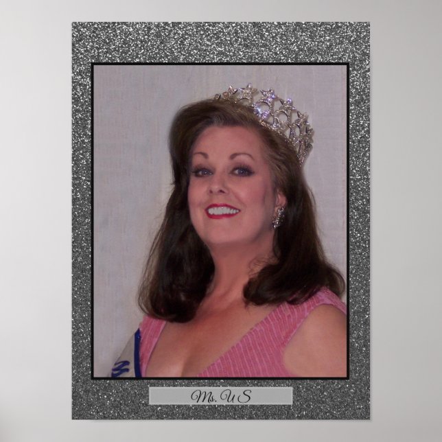 Miss America Glitzer Personal Portrait Poster (Vorne)