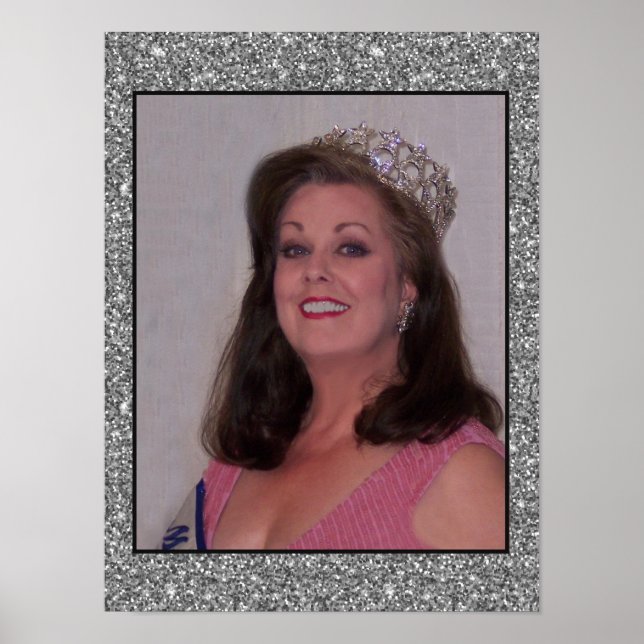Miss America Glitzer Personal Portrait Poster (Vorne)