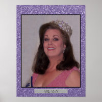 Miss America Glitzer Personal Portrait Poster