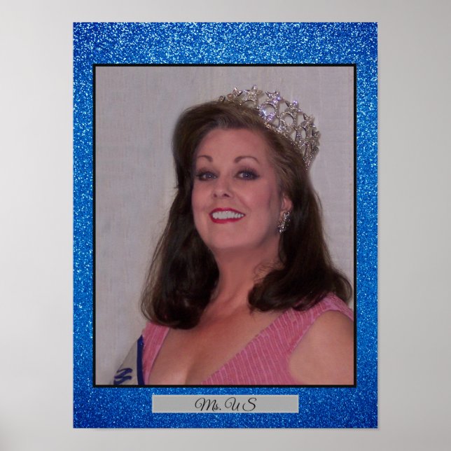 Miss America Glitzer Personal Portrait Poster (Vorne)