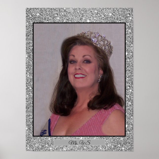 Miss America Glitzer Personal Portrait Poster (Vorne)